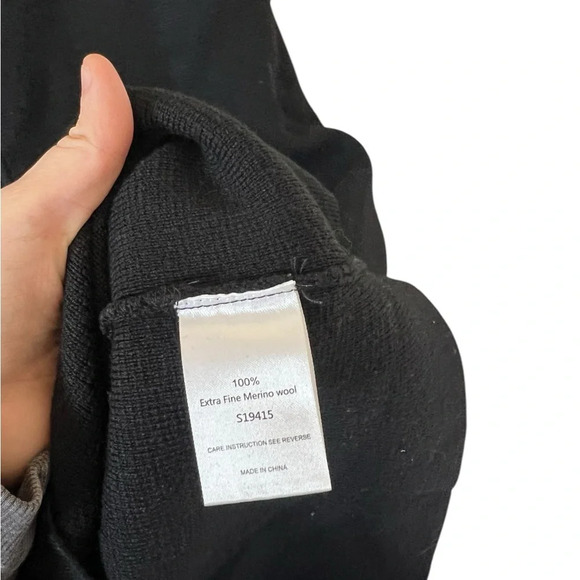 Ann Mashburn Black 100% Fine Merino Wool Dress - Picture 6 of 9